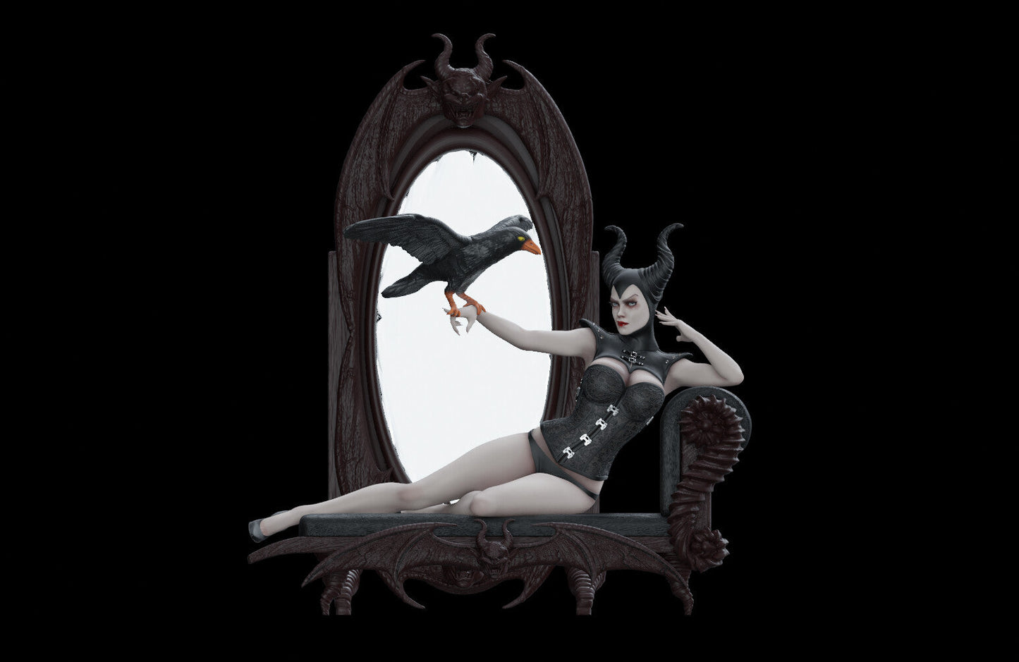 Maleficent Special Edition - STL 3D Print Files - 3D Printed Garage Kit ガレージキット Resin Model Scale Figure フィギュア