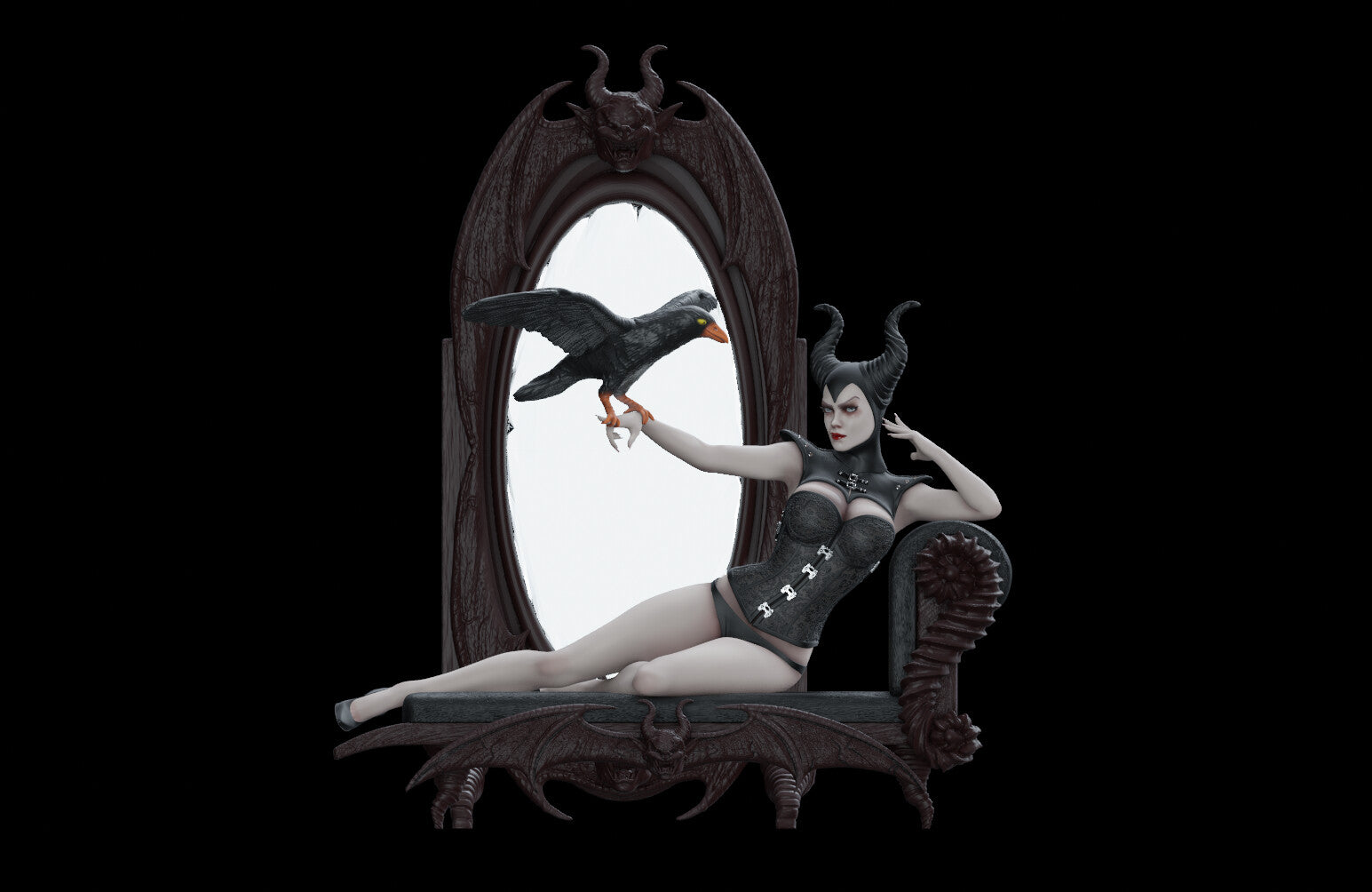 Maleficent Special Edition - STL 3D Print Files - 3D Printed Garage Kit ガレージキット Resin Model Scale Figure フィギュア