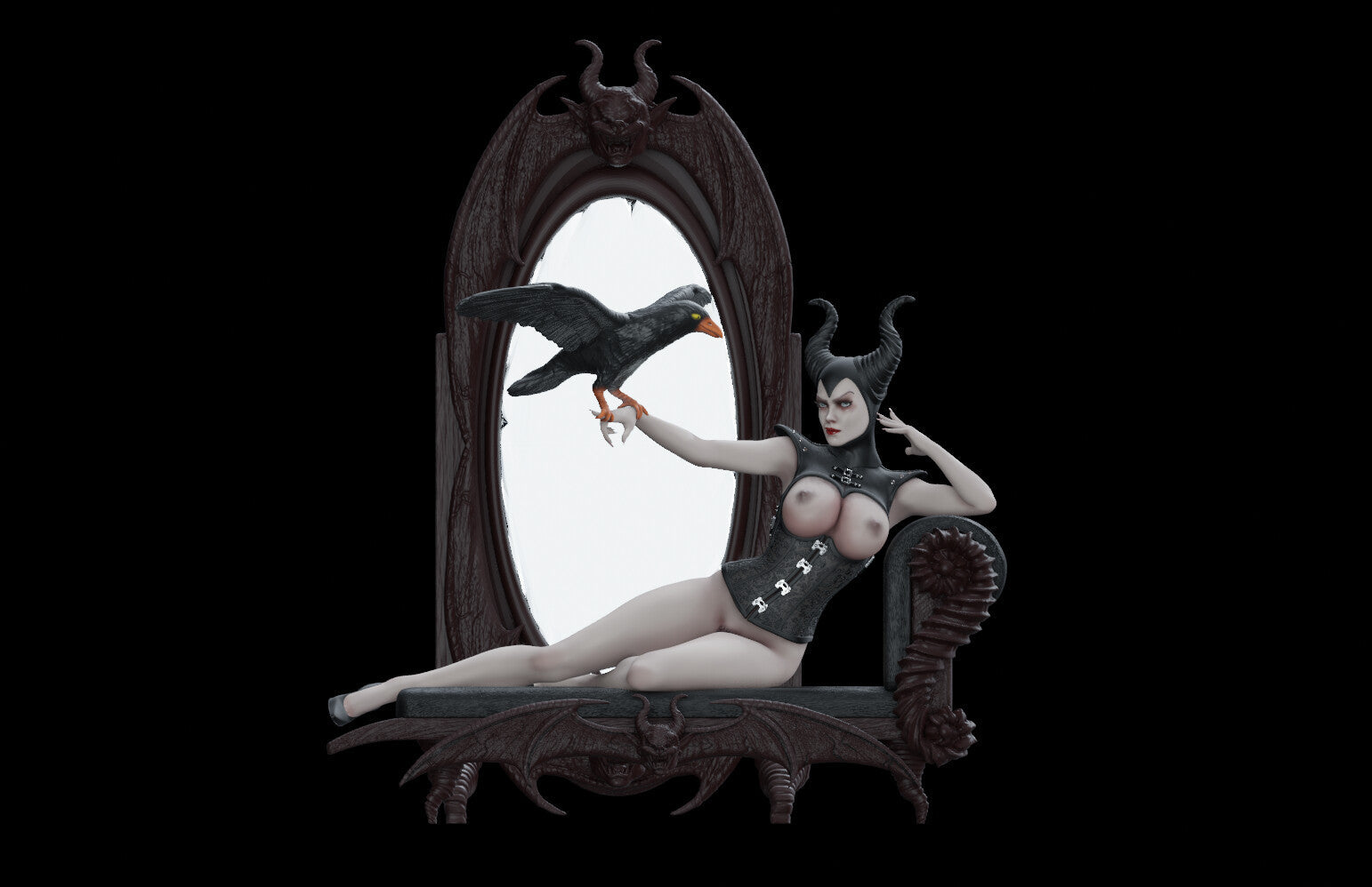 Maleficent Special Edition - STL 3D Print Files - 3D Printed Garage Kit ガレージキット Resin Model Scale Figure フィギュア