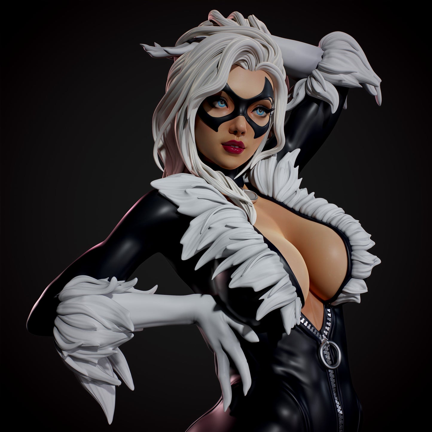 1431 Black Cat - Marvel Comics - STL 3D Print Files - 3D Printed Garage Kit ガレージキット Resin Model Scale Figure フィギュア