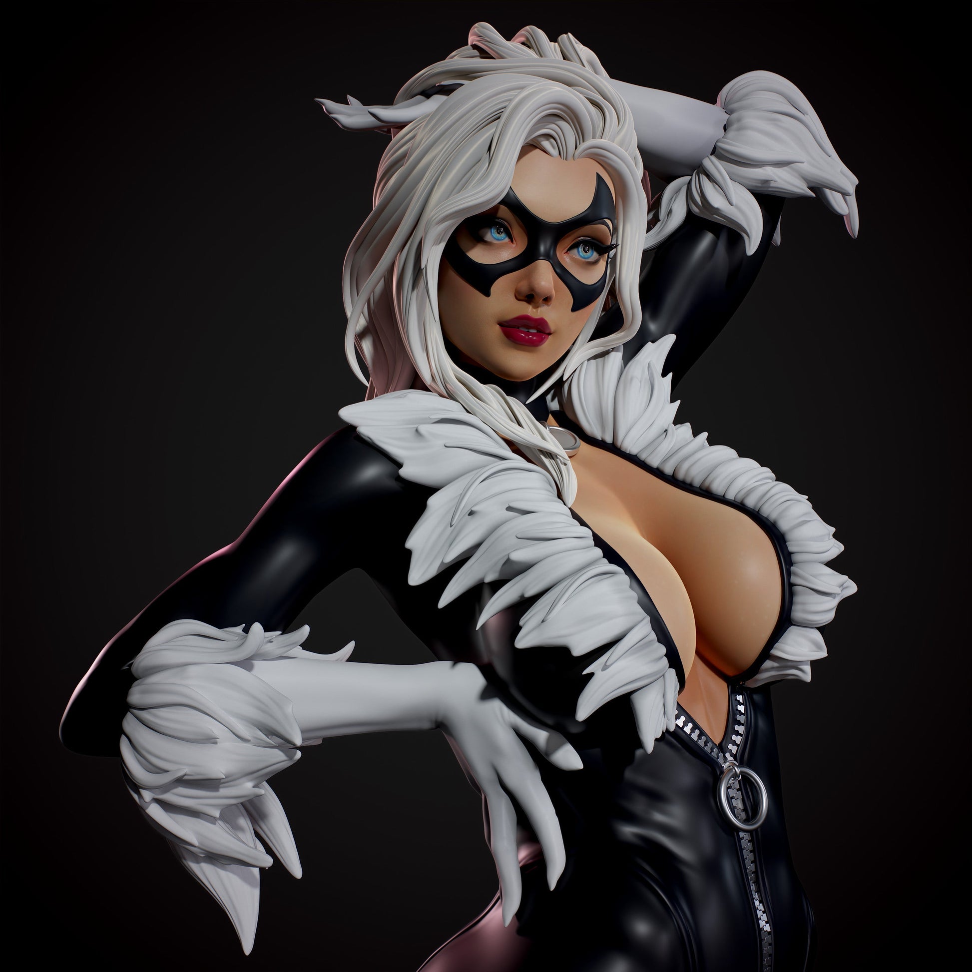 1431 Black Cat - Marvel Comics - STL 3D Print Files - 3D Printed Garage Kit ガレージキット Resin Model Scale Figure フィギュア