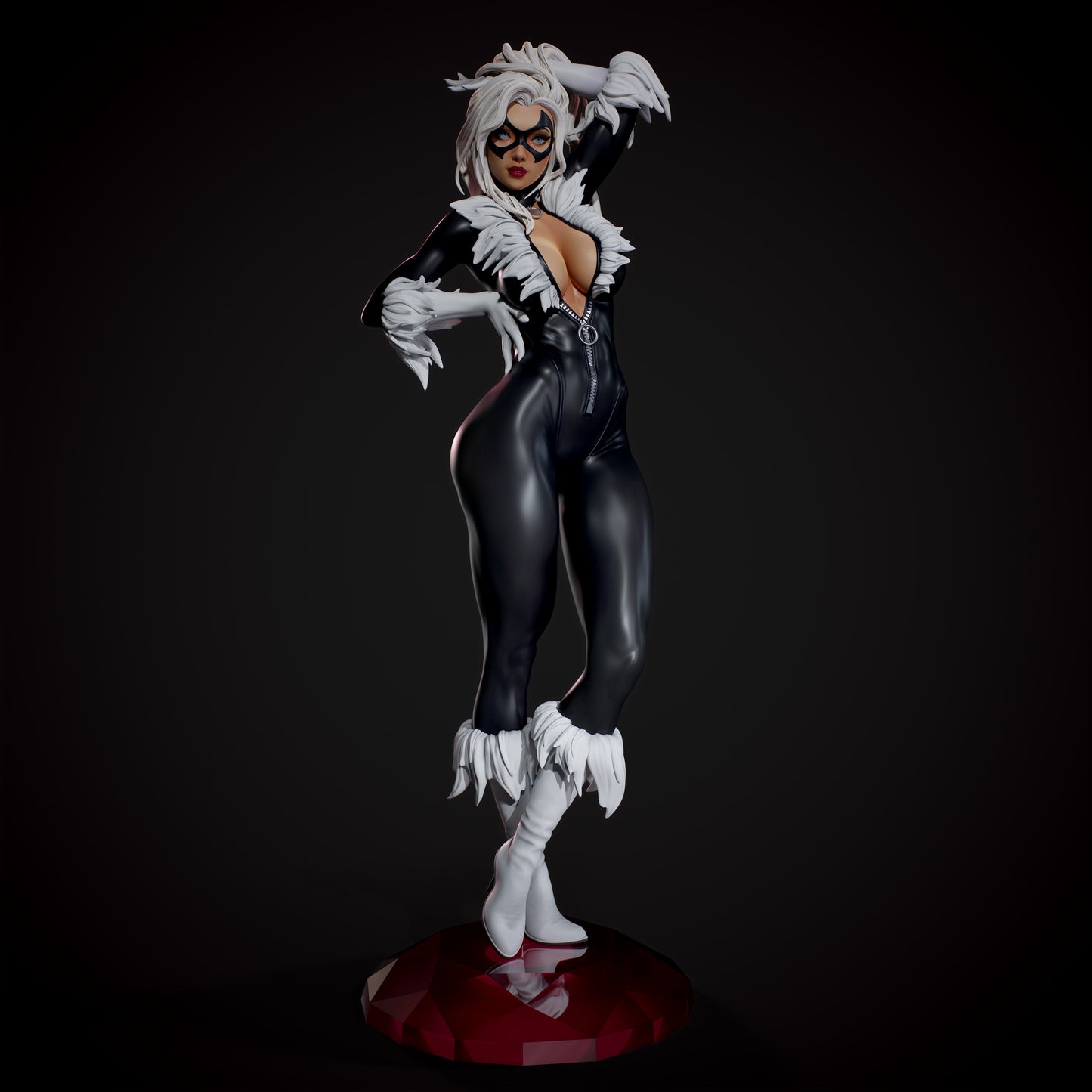 1431 Black Cat - Marvel Comics - STL 3D Print Files - 3D Printed Garage Kit ガレージキット Resin Model Scale Figure フィギュア