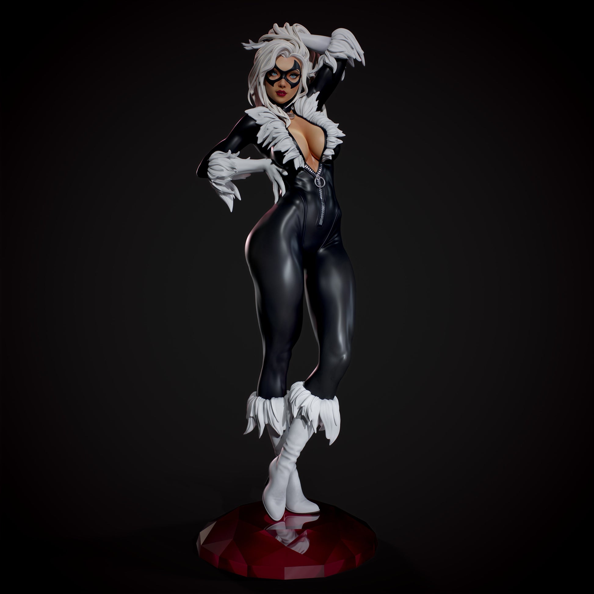 1431 Black Cat - Marvel Comics - STL 3D Print Files - 3D Printed Garage Kit ガレージキット Resin Model Scale Figure フィギュア