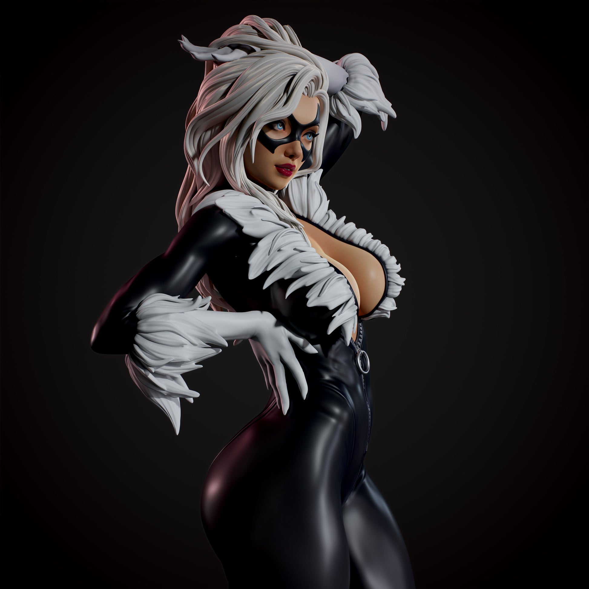 1431 Black Cat - Marvel Comics - STL 3D Print Files - 3D Printed Garage Kit ガレージキット Resin Model Scale Figure フィギュア