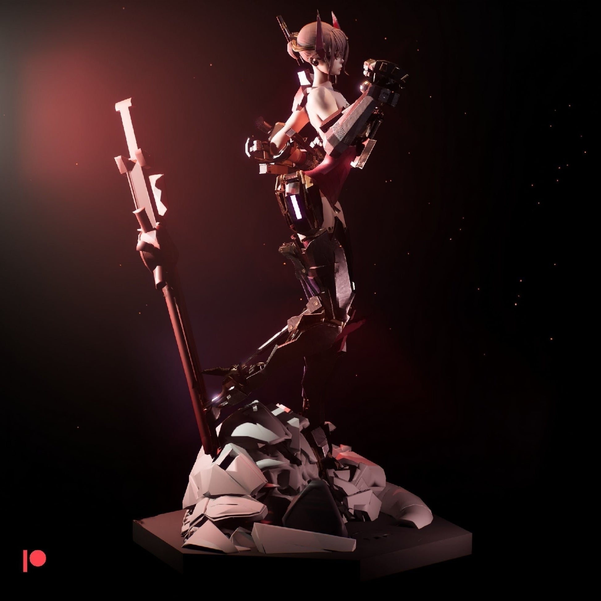 Project Code RED - STL 3D Print Files - 3D Printed Garage Kit ガレージキット Resin Model Scale Figure フィギュア