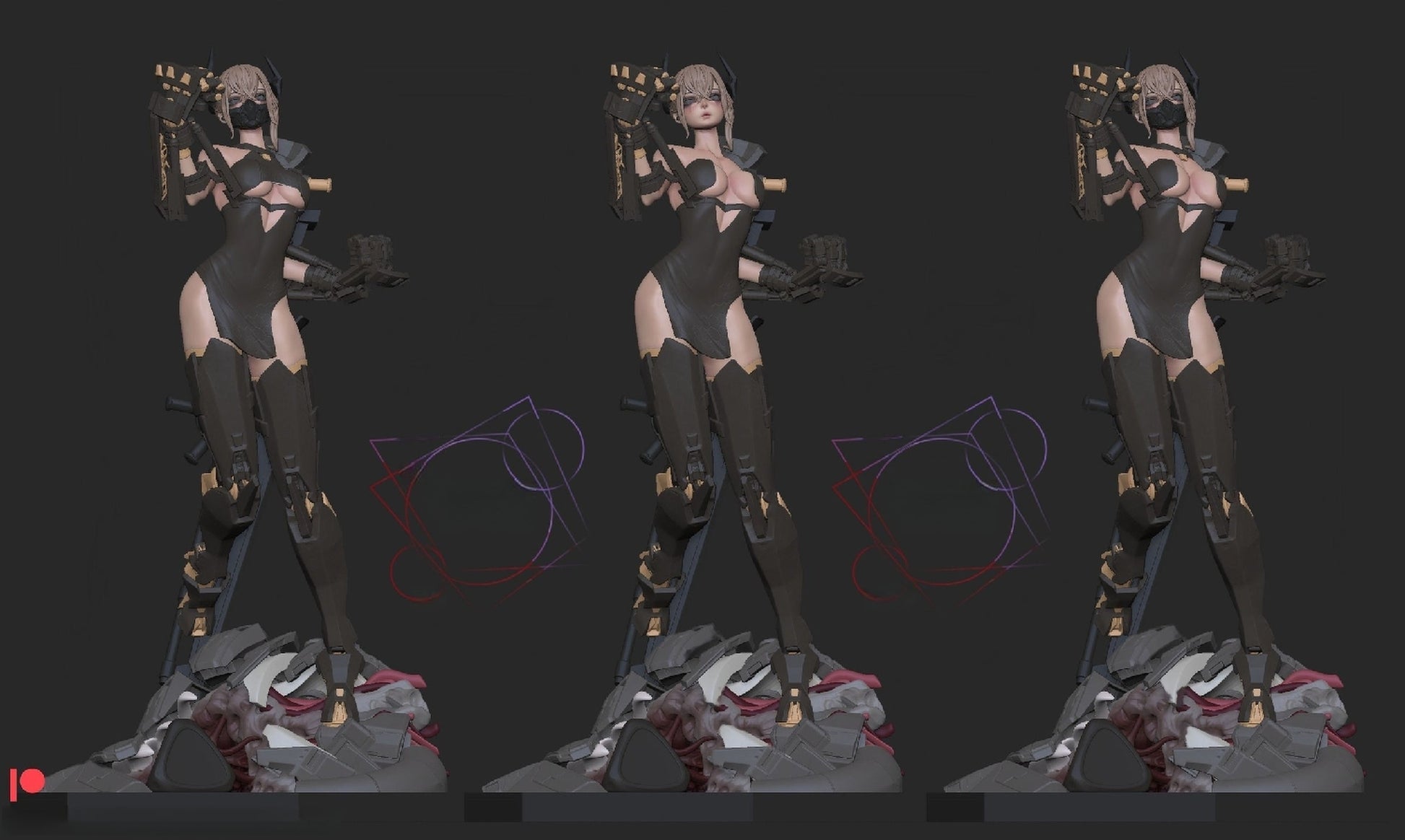 Project Code RED - STL 3D Print Files - 3D Printed Garage Kit ガレージキット Resin Model Scale Figure フィギュア