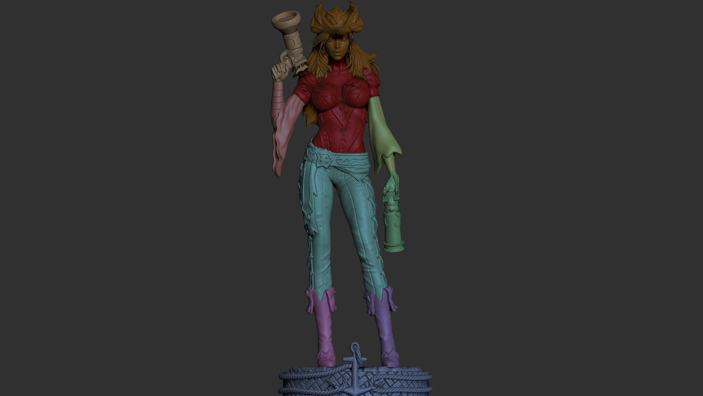 Miss Fortune Special Edition - League of Legends - STL 3D Print Files - 3D Printed Garage Kit ガレージキット Resin Model Scale Figure フィギュア