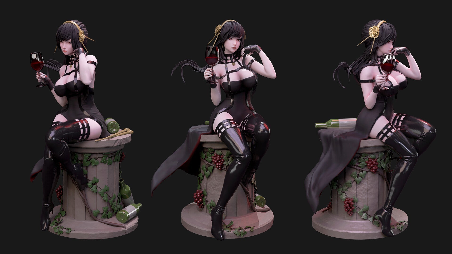 Yor Forger - Spy x Family 1/8 Scale - 3D Printed Garage Kit ガレージキット Resin Model Scale Figure フィギュア