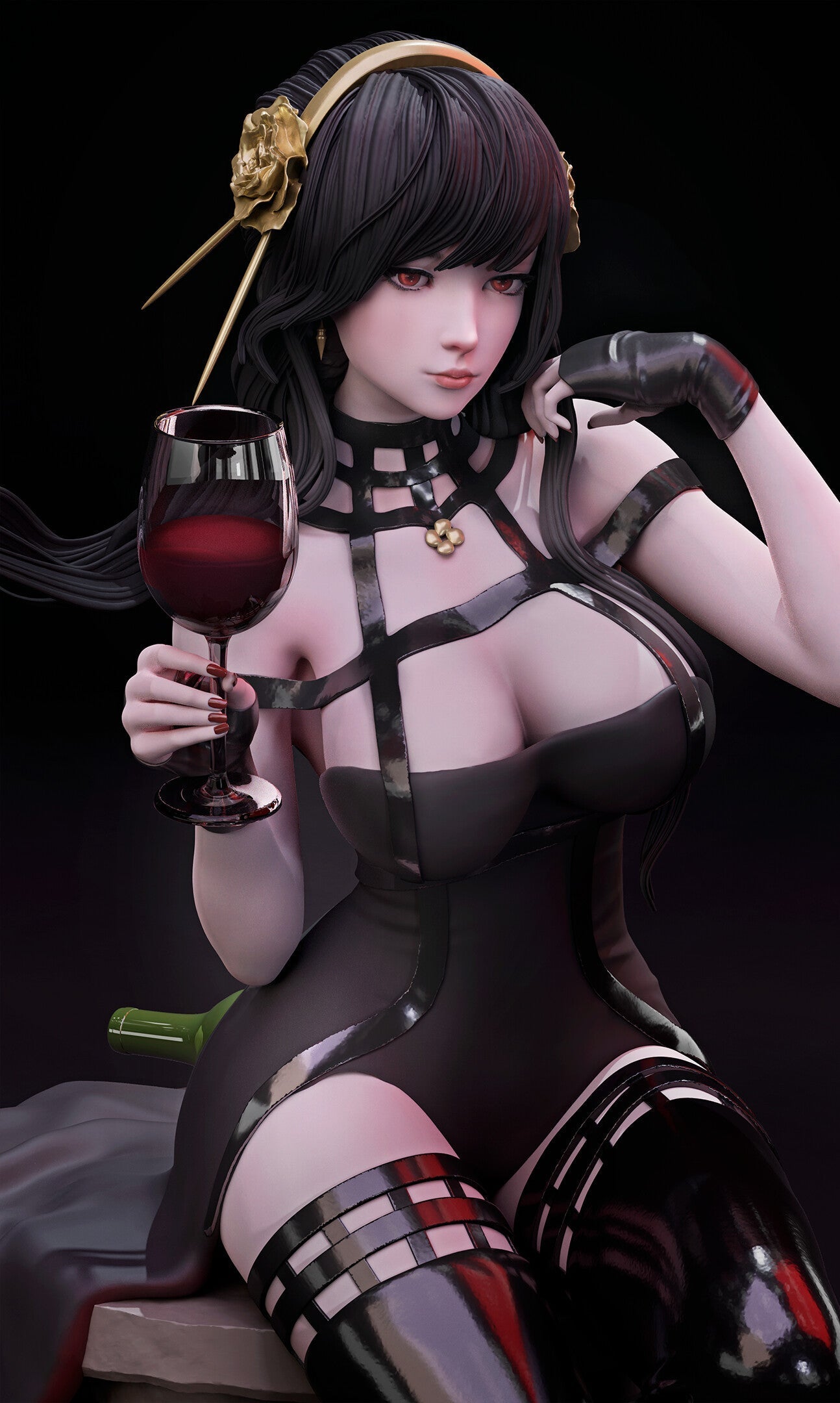 Yor Forger - Spy x Family 1/8 Scale - 3D Printed Garage Kit ガレージキット Resin Model Scale Figure フィギュア