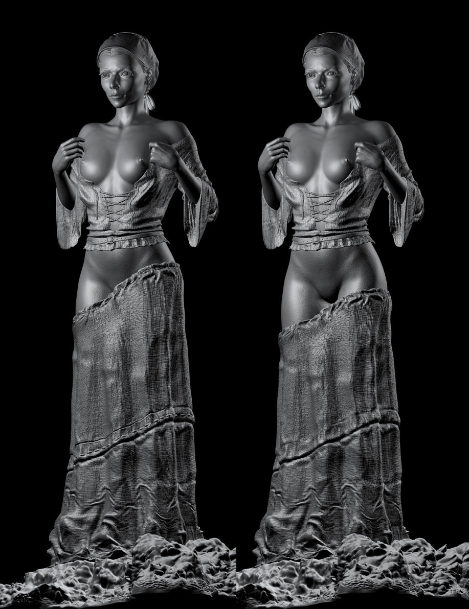 Anya Taylor Joy Special Edition - The Witch - STL 3D Print Files - 3D Printed Garage Kit ガレージキット Resin Model Scale Figure フィギュア