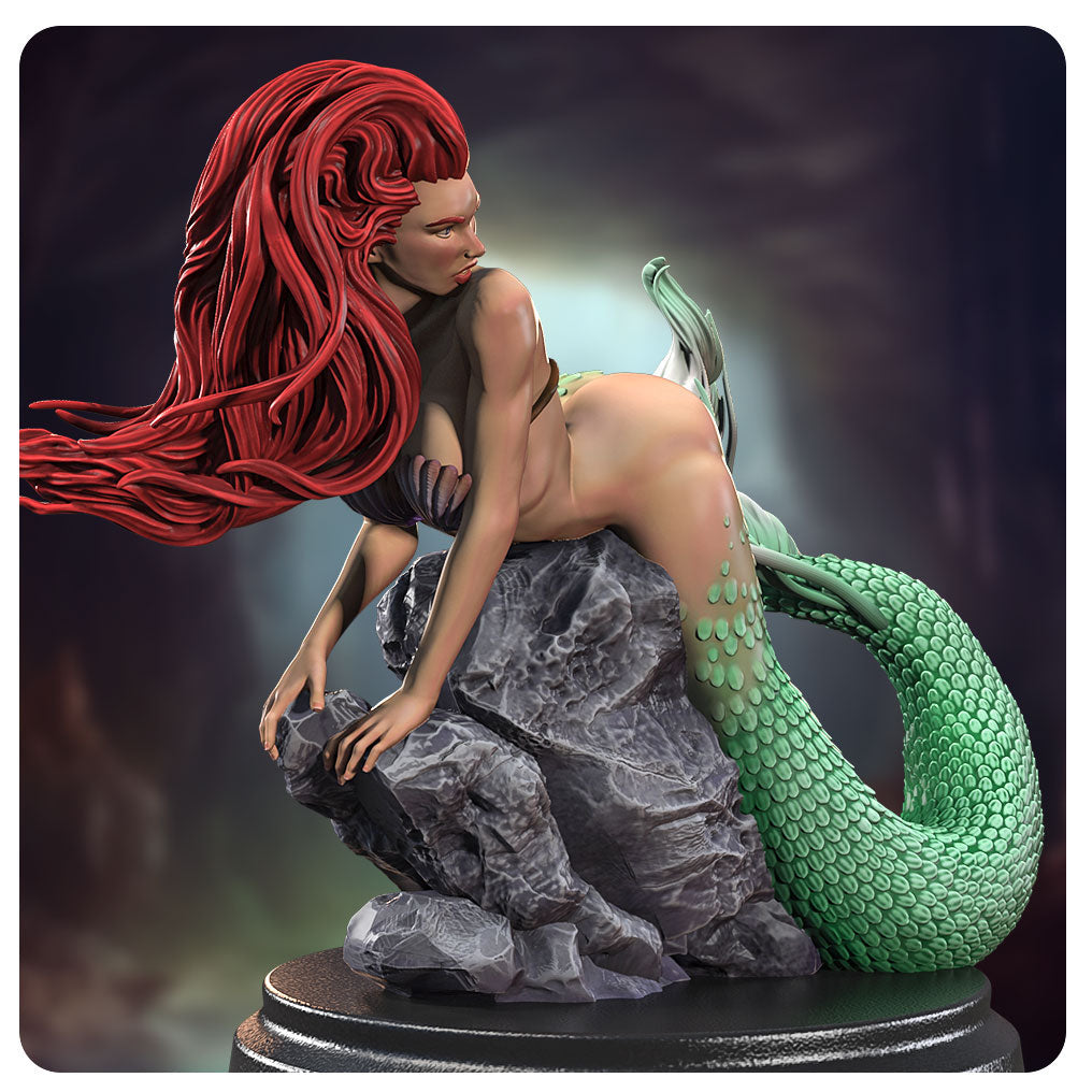 Ariel Pinup Special Edition - Little Mermaid - STL 3D Print Files - 3D Printed Garage Kit ガレージキット Resin Model Scale Figure フィギュア