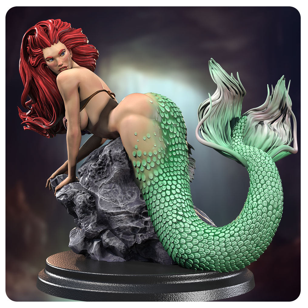 Ariel Pinup Special Edition - Little Mermaid - STL 3D Print Files - 3D Printed Garage Kit ガレージキット Resin Model Scale Figure フィギュア