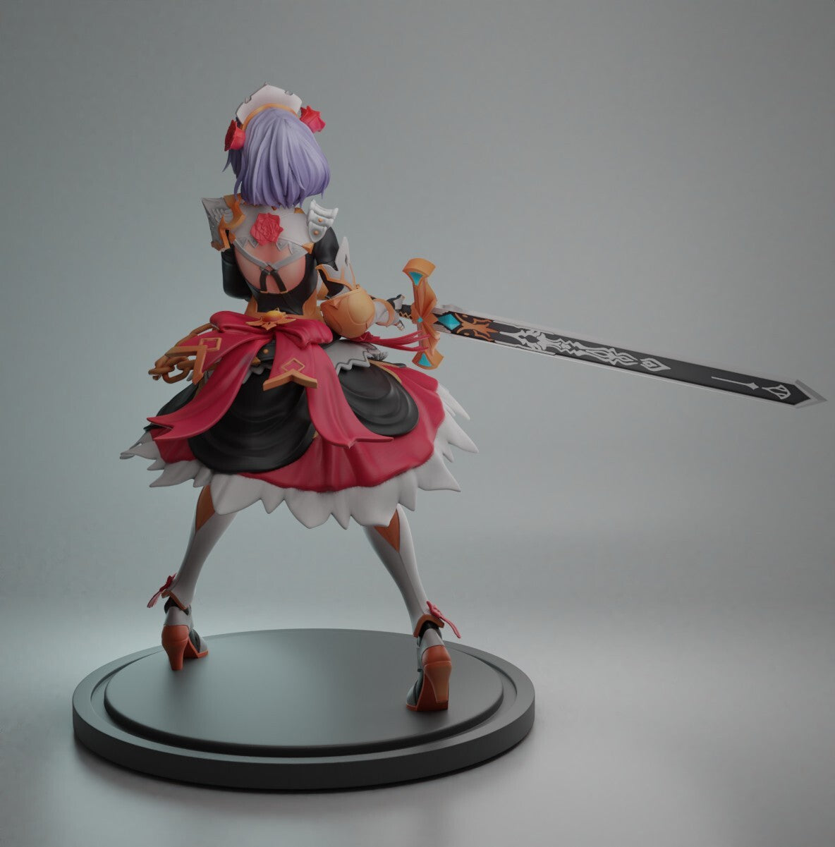 Noelle - Genshin Impact - STL 3D Print Files - 3D Printed Garage Kit ガレージキット Resin Model Scale Figure フィギュア