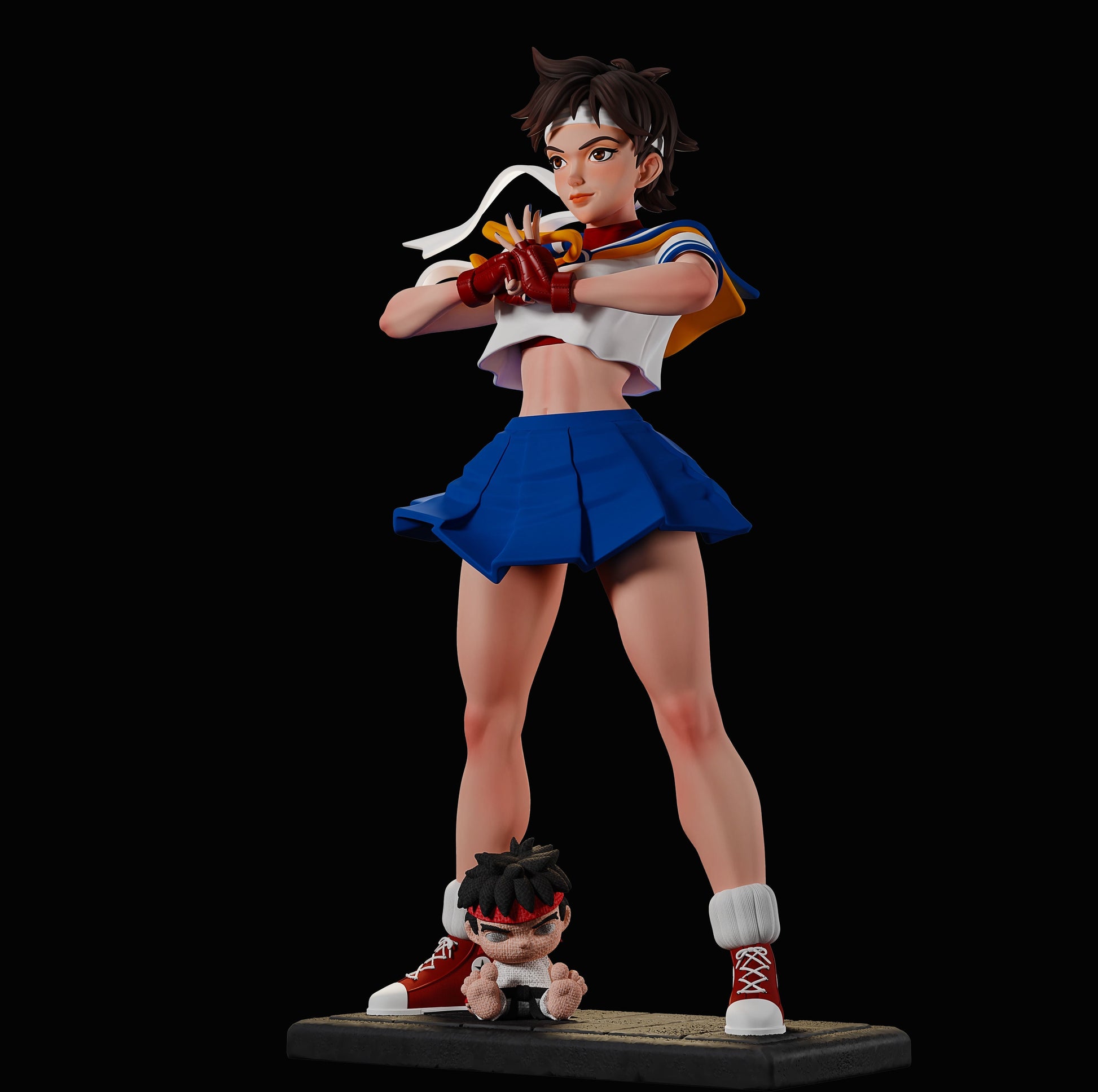 1573 Sakura Special Edition - Street Fighter - STL 3D Print Files - 3D Printed Garage Kit ガレージキット Resin Model Scale Figure フィギュア