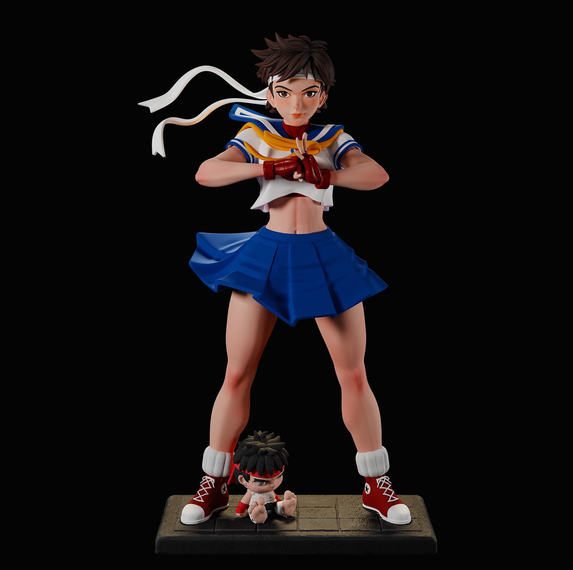 1573 Sakura Special Edition - Street Fighter - STL 3D Print Files - 3D Printed Garage Kit ガレージキット Resin Model Scale Figure フィギュア