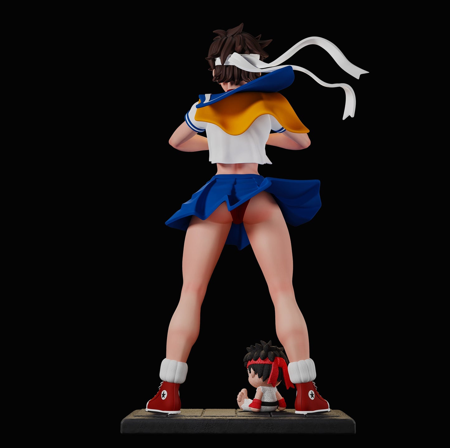 1573 Sakura Special Edition - Street Fighter - STL 3D Print Files - 3D Printed Garage Kit ガレージキット Resin Model Scale Figure フィギュア