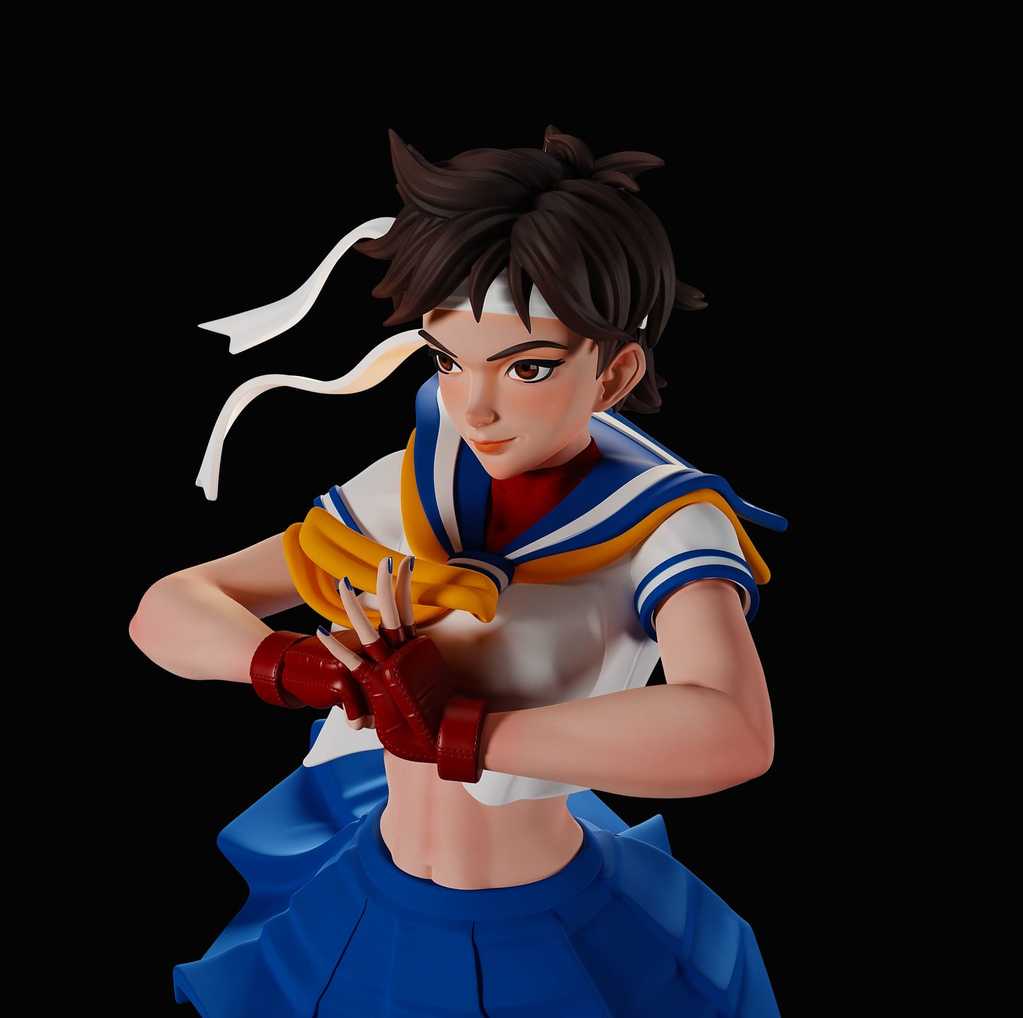 1573 Sakura Special Edition - Street Fighter - STL 3D Print Files - 3D Printed Garage Kit ガレージキット Resin Model Scale Figure フィギュア