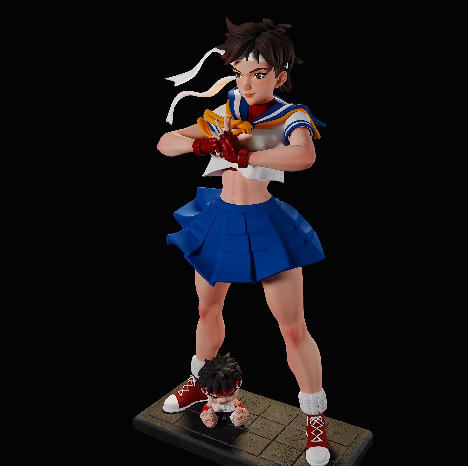 1573 Sakura Special Edition - Street Fighter - STL 3D Print Files - 3D Printed Garage Kit ガレージキット Resin Model Scale Figure フィギュア