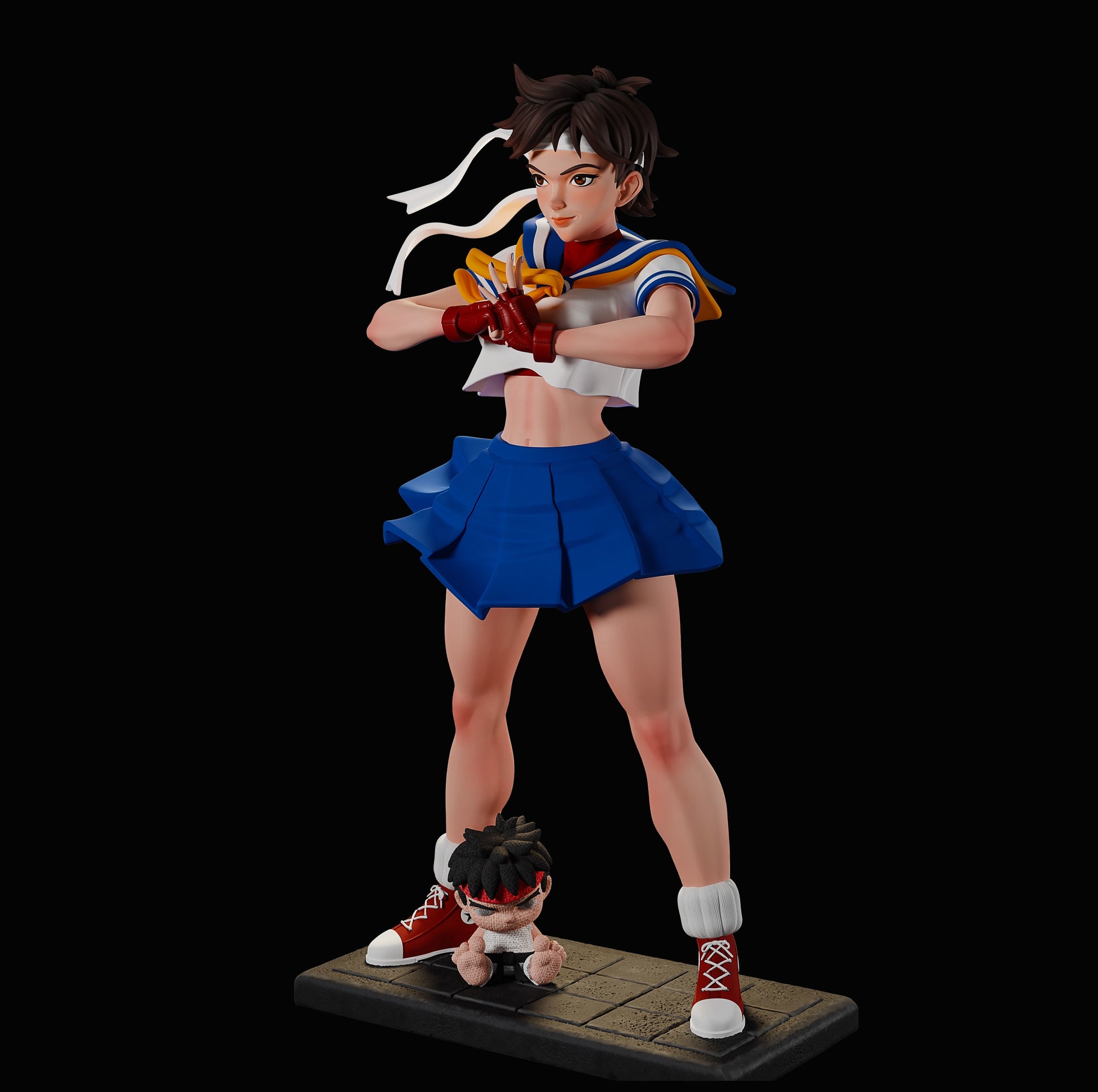 1573 Sakura Special Edition - Street Fighter - STL 3D Print Files - 3D Printed Garage Kit ガレージキット Resin Model Scale Figure フィギュア