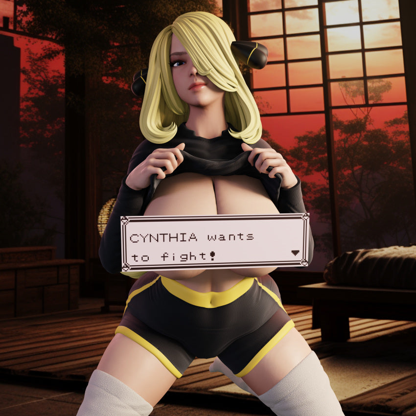 1586 Cynthia Special Edition - Pokemon - STL 3D Print Files - 3D Printed Garage Kit ガレージキット Resin Model Scale Figure フィギュア