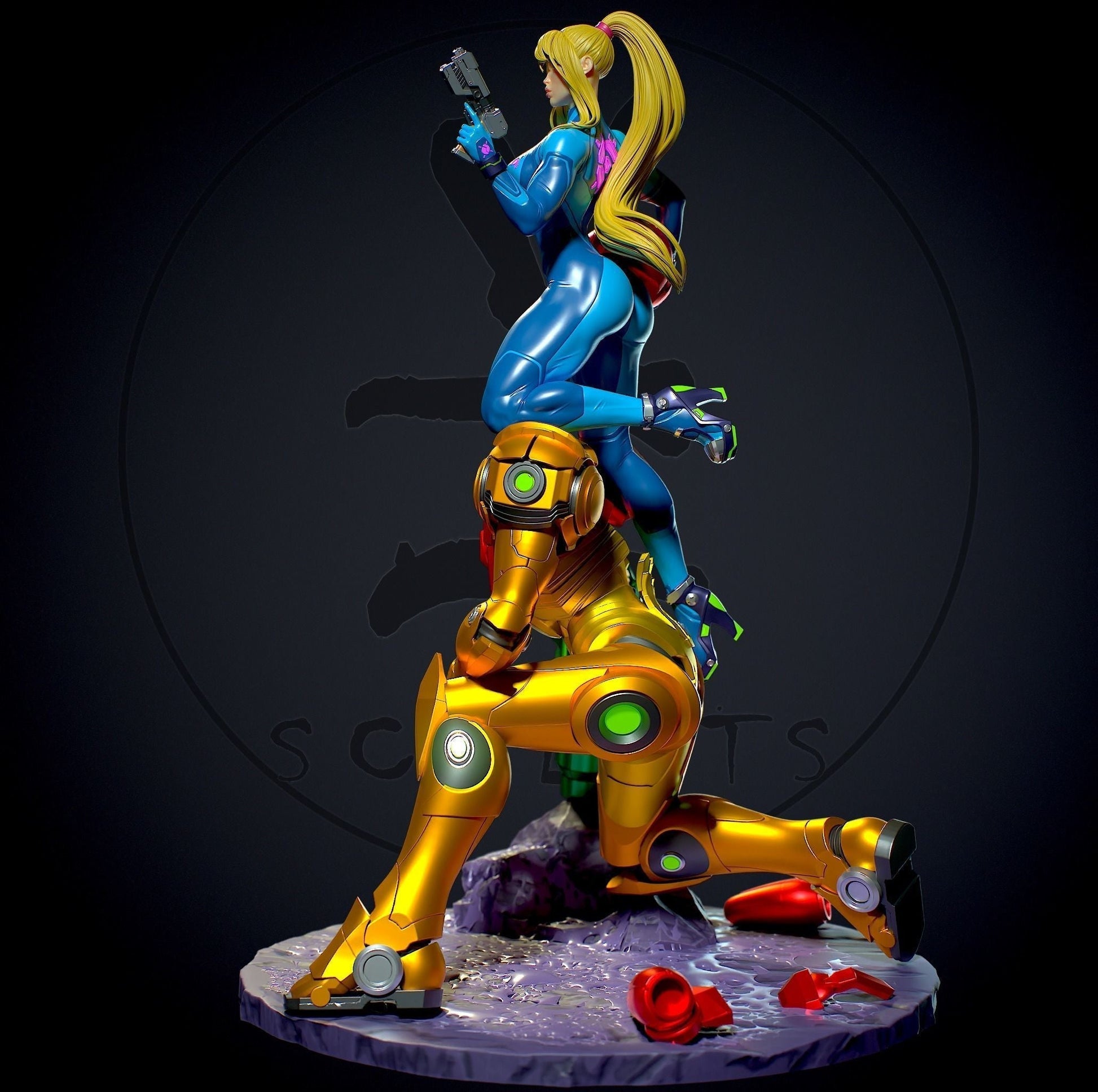 1569 Samus Aran Special Edition - Wikitroid - STL 3D Print Files - 3D Printed Garage Kit ガレージキット Resin Model Scale Figure フィギュア