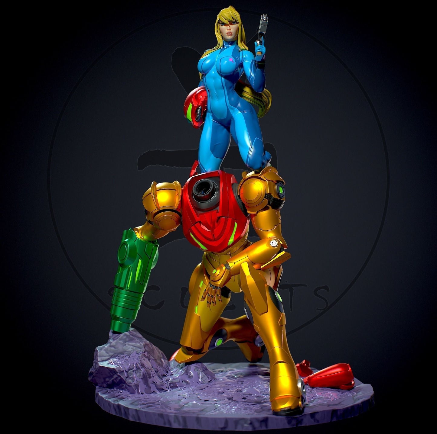 1569 Samus Aran Special Edition - Wikitroid - STL 3D Print Files - 3D Printed Garage Kit ガレージキット Resin Model Scale Figure フィギュア