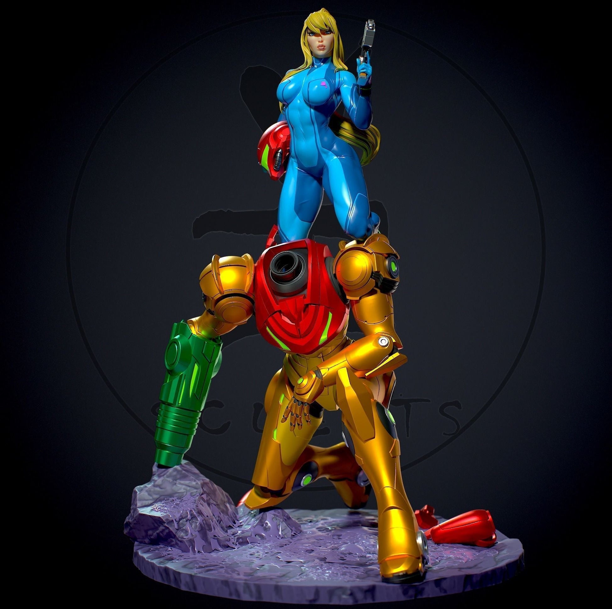 1569 Samus Aran Special Edition - Wikitroid - STL 3D Print Files - 3D Printed Garage Kit ガレージキット Resin Model Scale Figure フィギュア