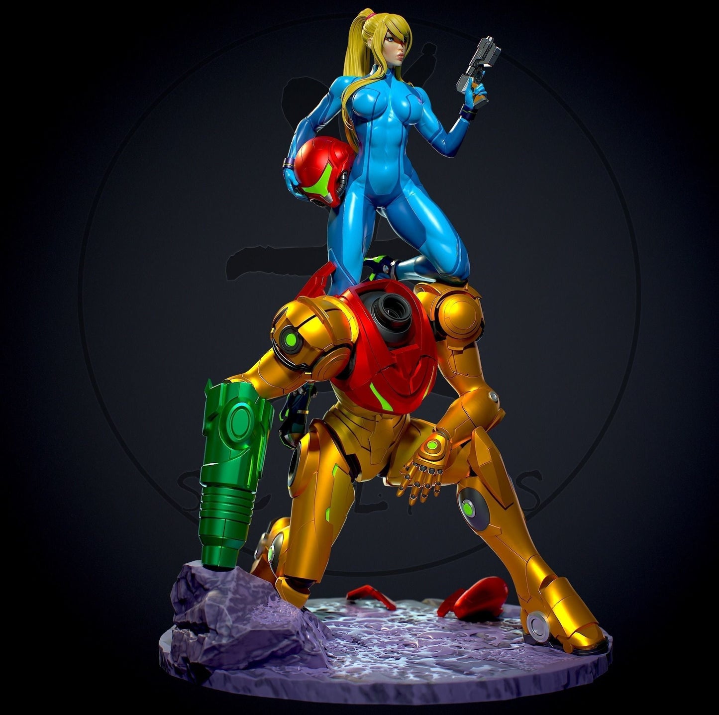 1569 Samus Aran Special Edition - Wikitroid - STL 3D Print Files - 3D Printed Garage Kit ガレージキット Resin Model Scale Figure フィギュア