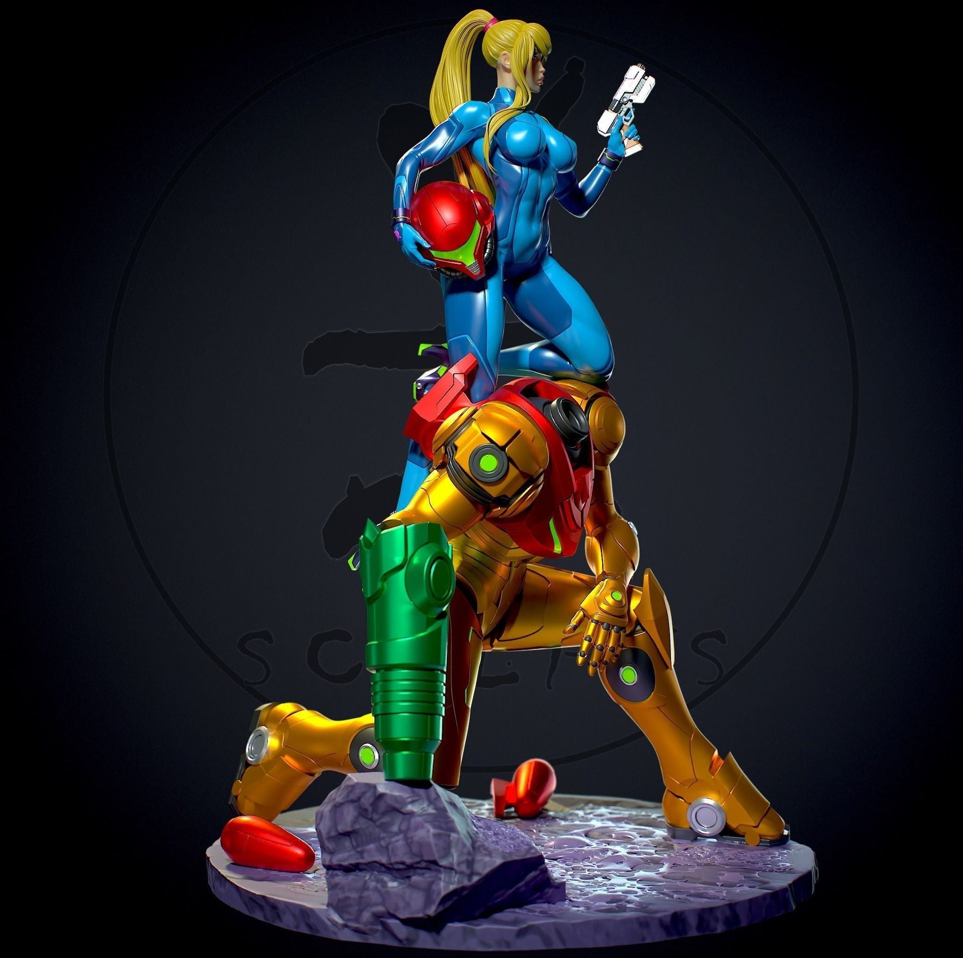 1569 Samus Aran Special Edition - Wikitroid - STL 3D Print Files - 3D Printed Garage Kit ガレージキット Resin Model Scale Figure フィギュア
