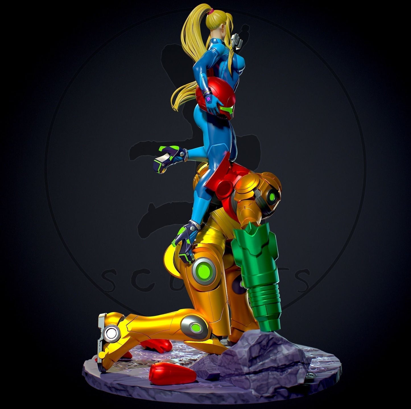 1569 Samus Aran Special Edition - Wikitroid - STL 3D Print Files - 3D Printed Garage Kit ガレージキット Resin Model Scale Figure フィギュア