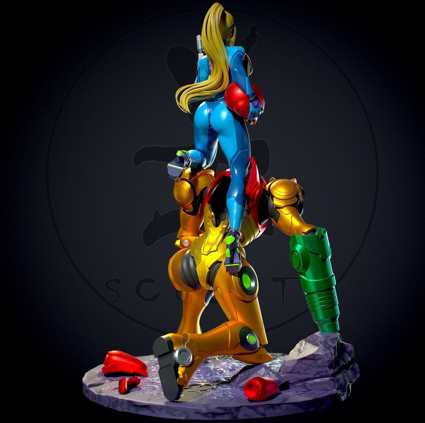 1569 Samus Aran Special Edition - Wikitroid - STL 3D Print Files - 3D Printed Garage Kit ガレージキット Resin Model Scale Figure フィギュア
