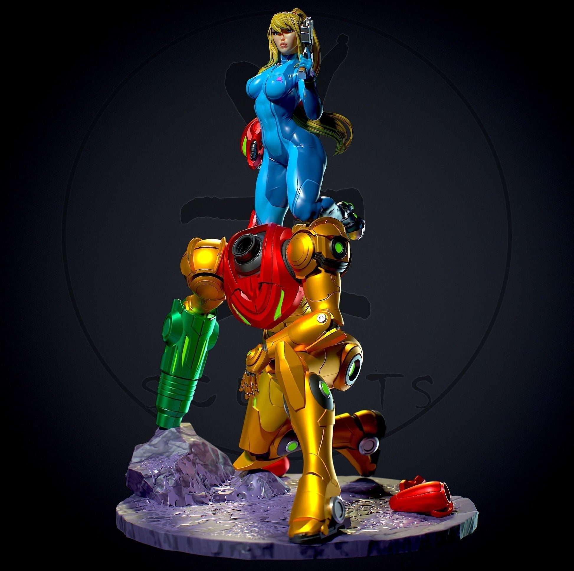 1569 Samus Aran Special Edition - Wikitroid - STL 3D Print Files - 3D Printed Garage Kit ガレージキット Resin Model Scale Figure フィギュア