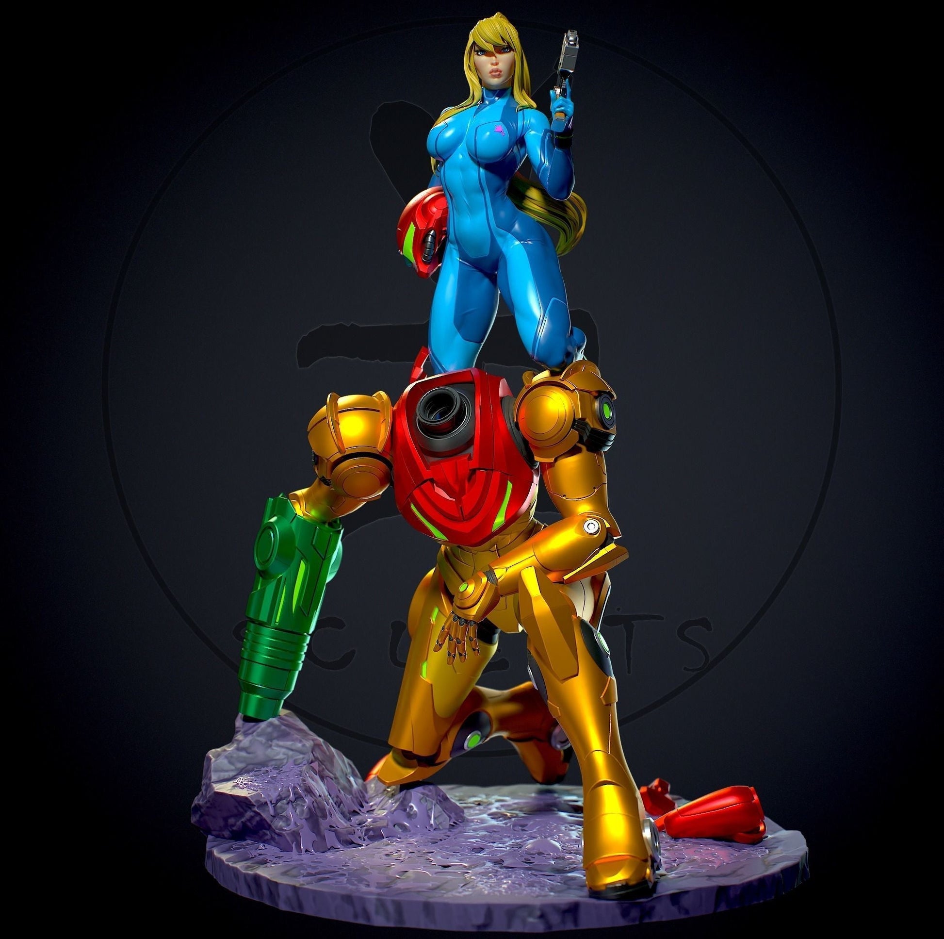 1569 Samus Aran Special Edition - Wikitroid - STL 3D Print Files - 3D Printed Garage Kit ガレージキット Resin Model Scale Figure フィギュア