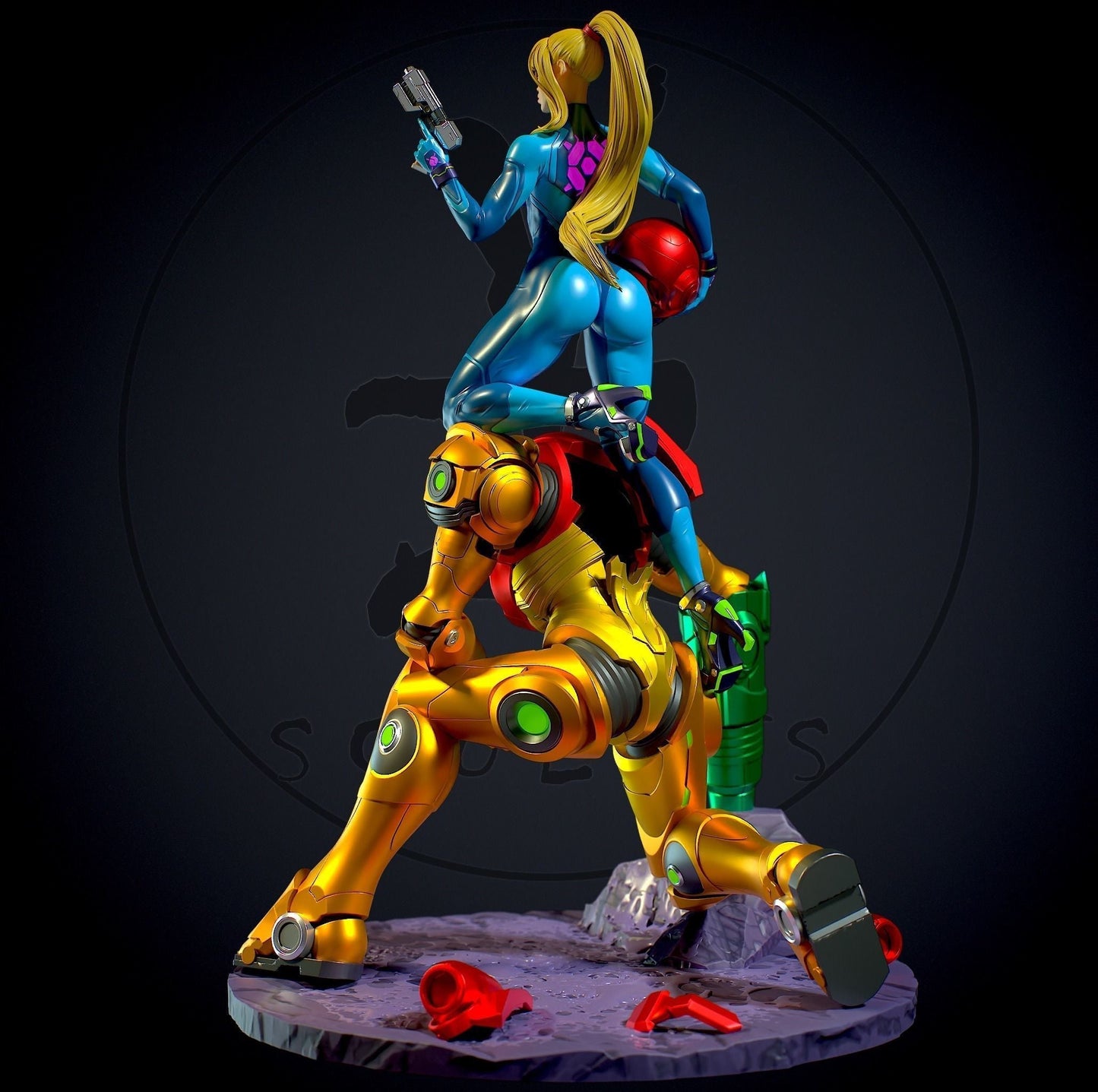 1569 Samus Aran Special Edition - Wikitroid - STL 3D Print Files - 3D Printed Garage Kit ガレージキット Resin Model Scale Figure フィギュア