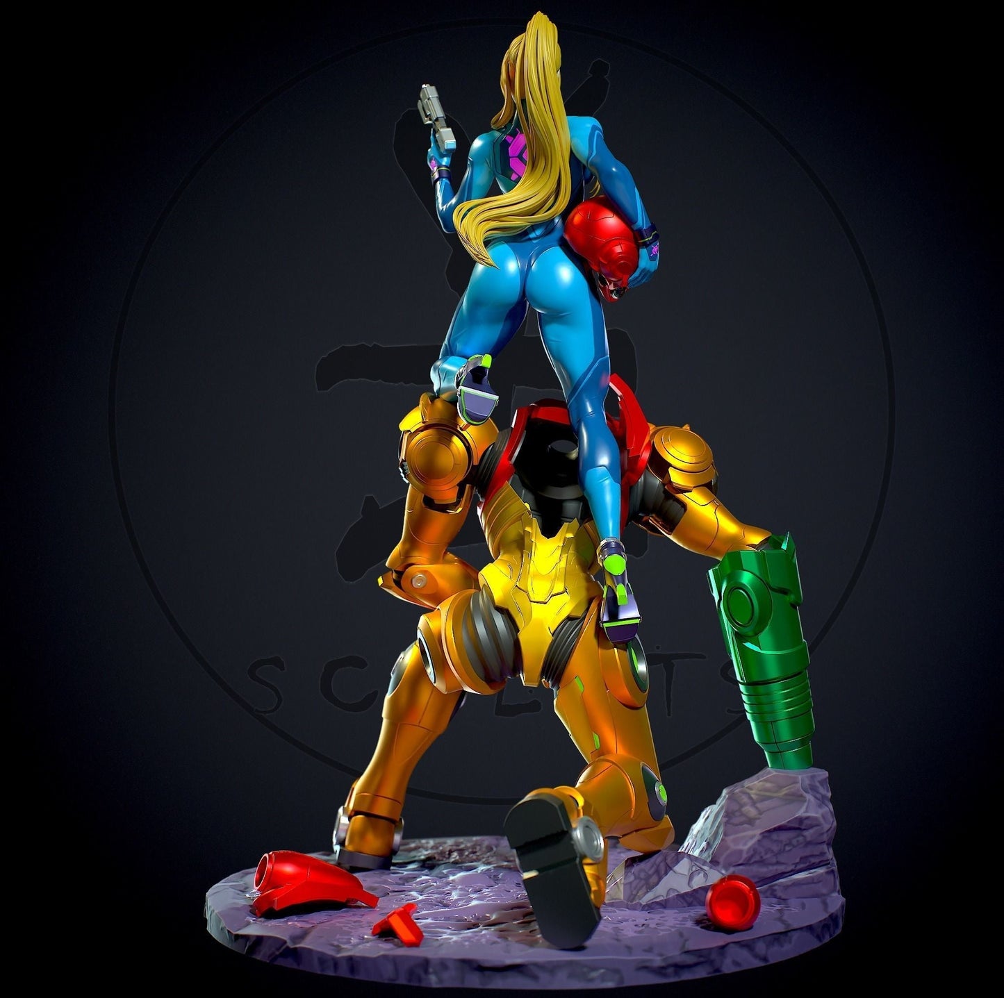 1569 Samus Aran Special Edition - Wikitroid - STL 3D Print Files - 3D Printed Garage Kit ガレージキット Resin Model Scale Figure フィギュア