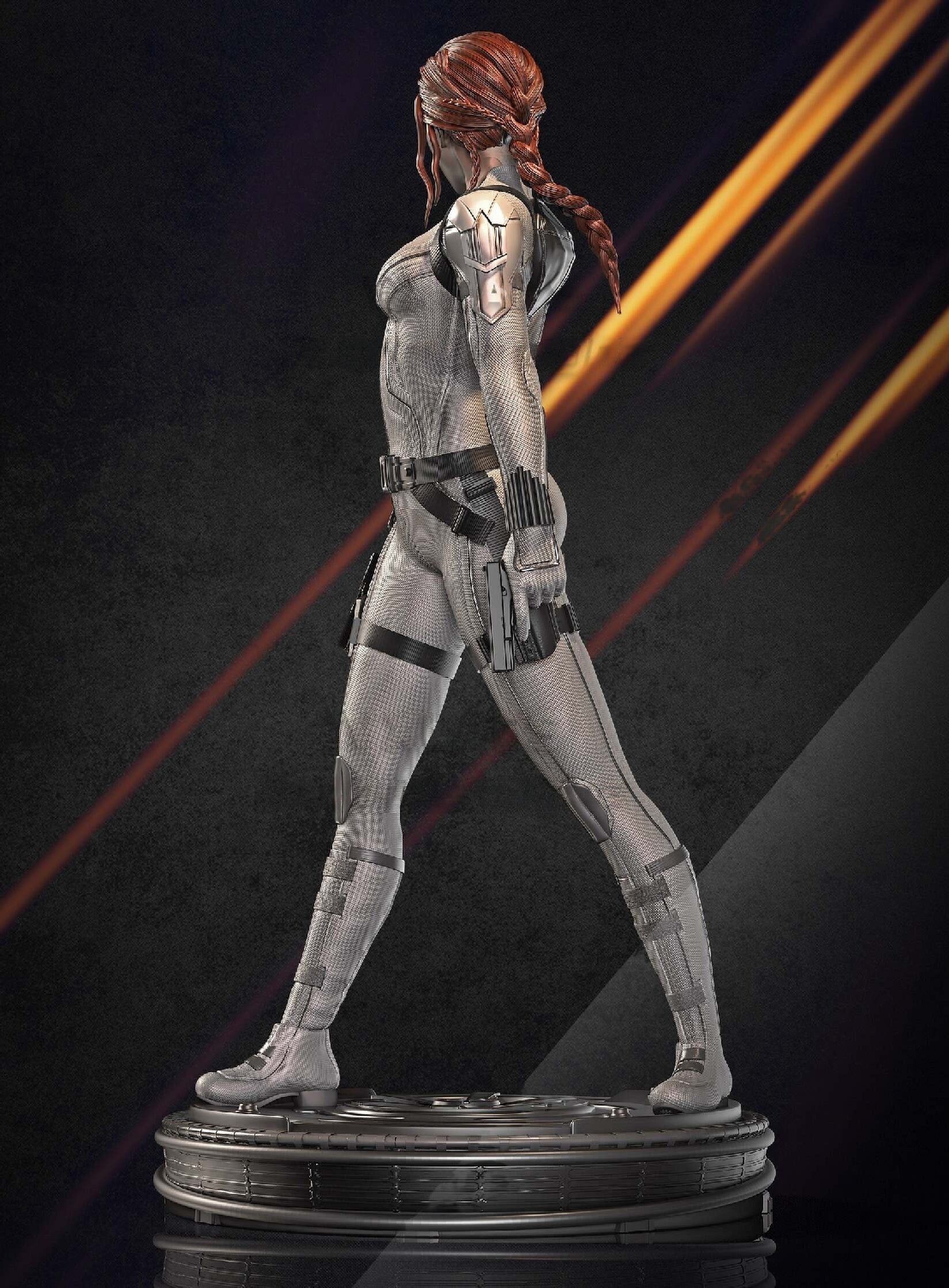 Black Widow Special Edition - STL 3D Print Files - 3D Printed Garage Kit ガレージキット Resin Model Scale Figure フィギュア