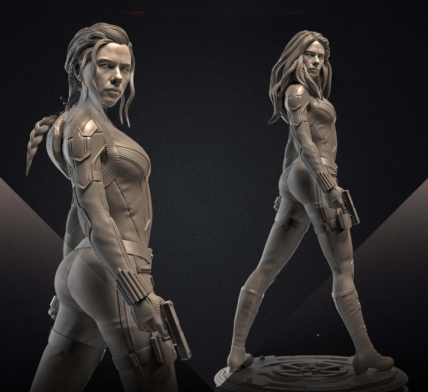 Black Widow Special Edition - STL 3D Print Files - 3D Printed Garage Kit ガレージキット Resin Model Scale Figure フィギュア
