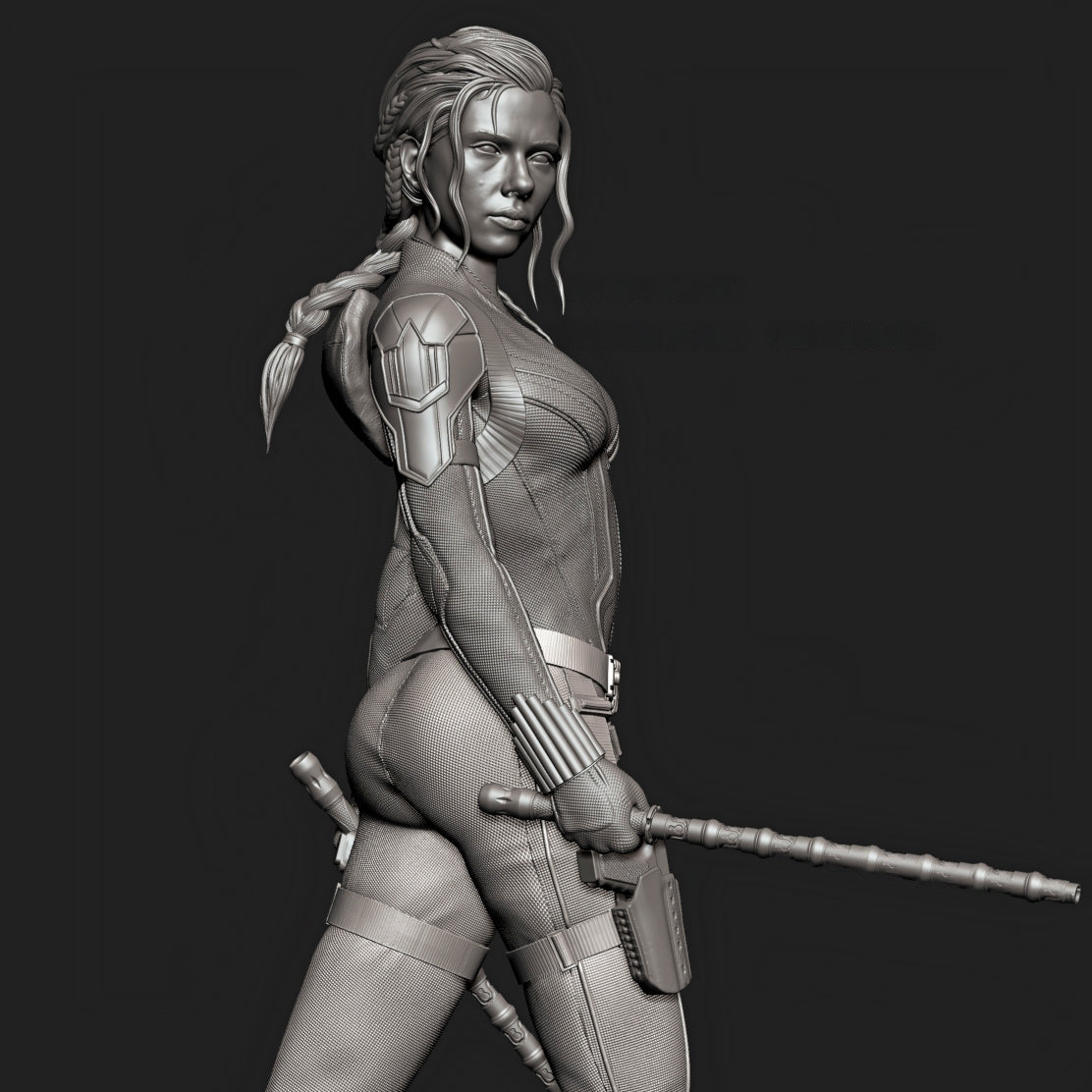 Black Widow Special Edition - STL 3D Print Files - 3D Printed Garage Kit ガレージキット Resin Model Scale Figure フィギュア