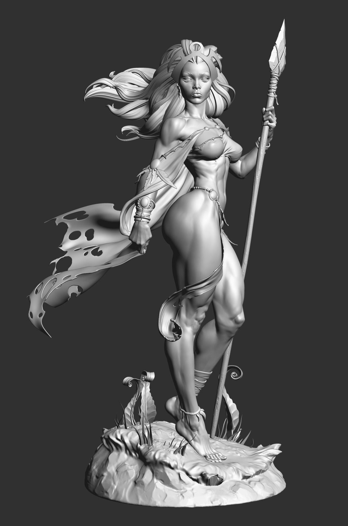 Storm Savage Land Special Edition - X-men - STL 3D Print Files - 3D Printed Garage Kit ガレージキット Resin Model Scale Figure フィギュア