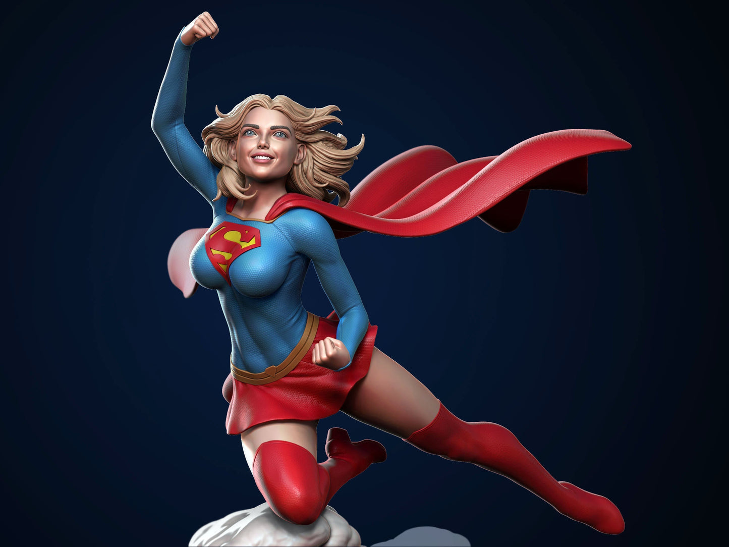 Supergirl Fly Special Edition - STL 3D Print Files - 3D Printed Garage Kit ガレージキット Resin Model Scale Figure フィギュア