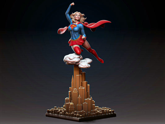 Supergirl Fly Special Edition - STL 3D Print Files - 3D Printed Garage Kit ガレージキット Resin Model Scale Figure フィギュア