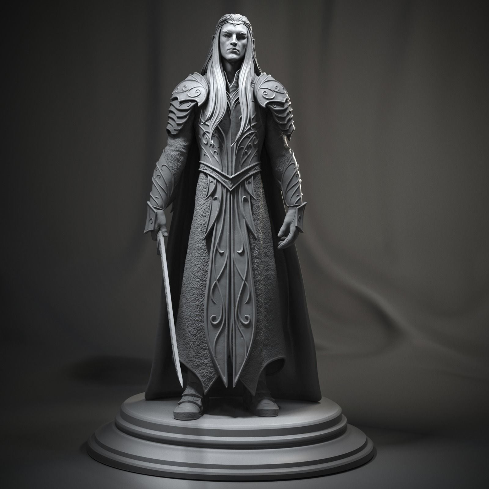 Thranduil - The Lord Of The Rings - STL 3D Print Files - 3D Printed Garage Kit ガレージキット Resin Model Scale Figure フィギュア