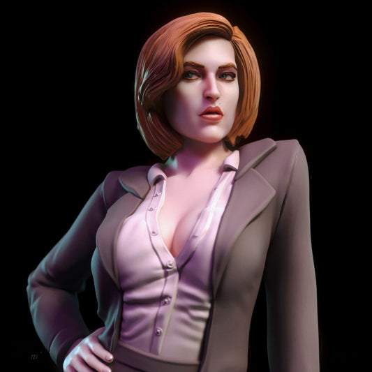 Dana Scully Special Edition - The X-Files - STL 3D Print Files - 3D Printed Garage Kit ガレージキット Resin Model Scale Figure フィギュア