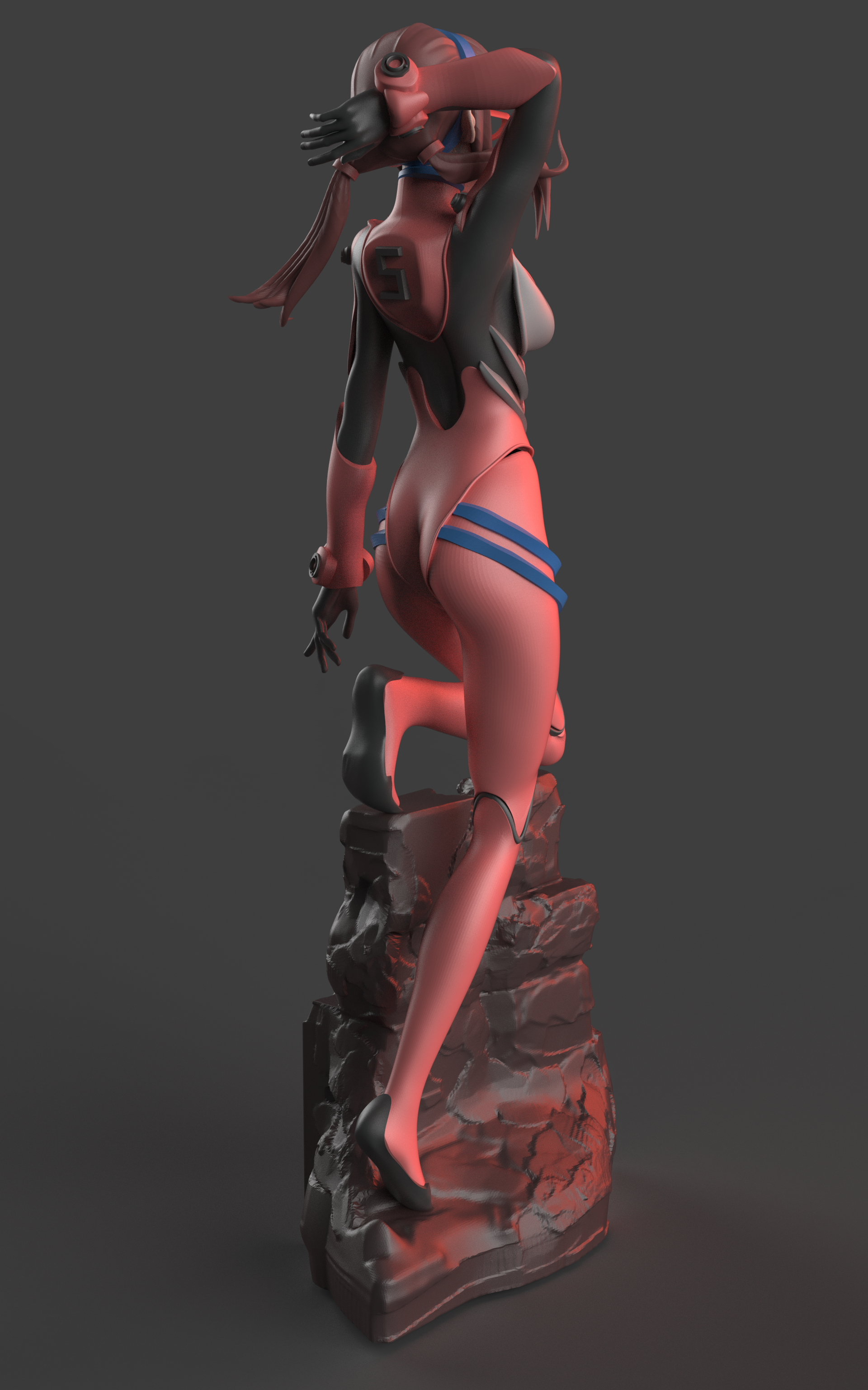 Mari Makinami Special Edition - Evangelion - STL 3D Print Files - 3D Printed Garage Kit ガレージキット Resin Model Scale Figure フィギュア