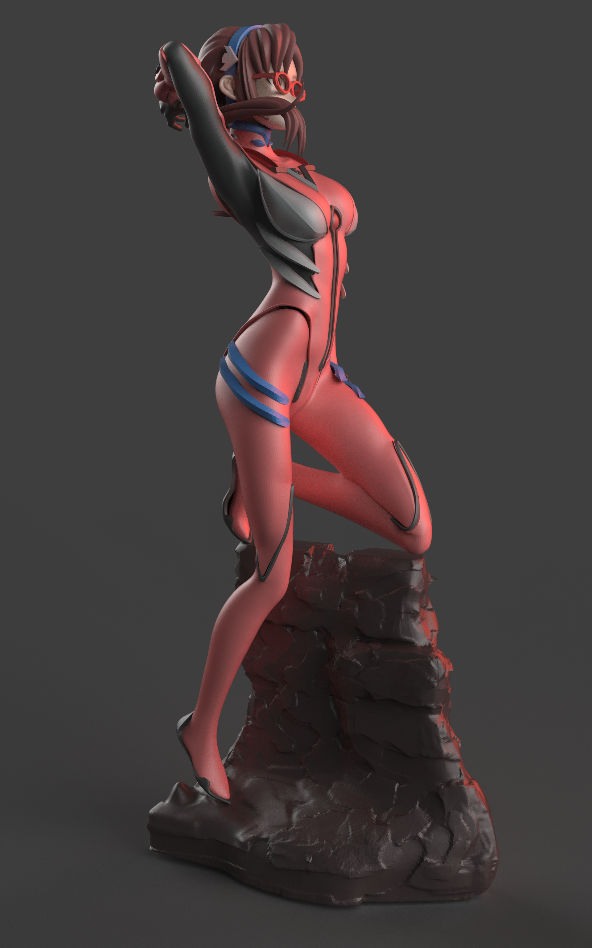 Mari Makinami Special Edition - Evangelion - STL 3D Print Files - 3D Printed Garage Kit ガレージキット Resin Model Scale Figure フィギュア