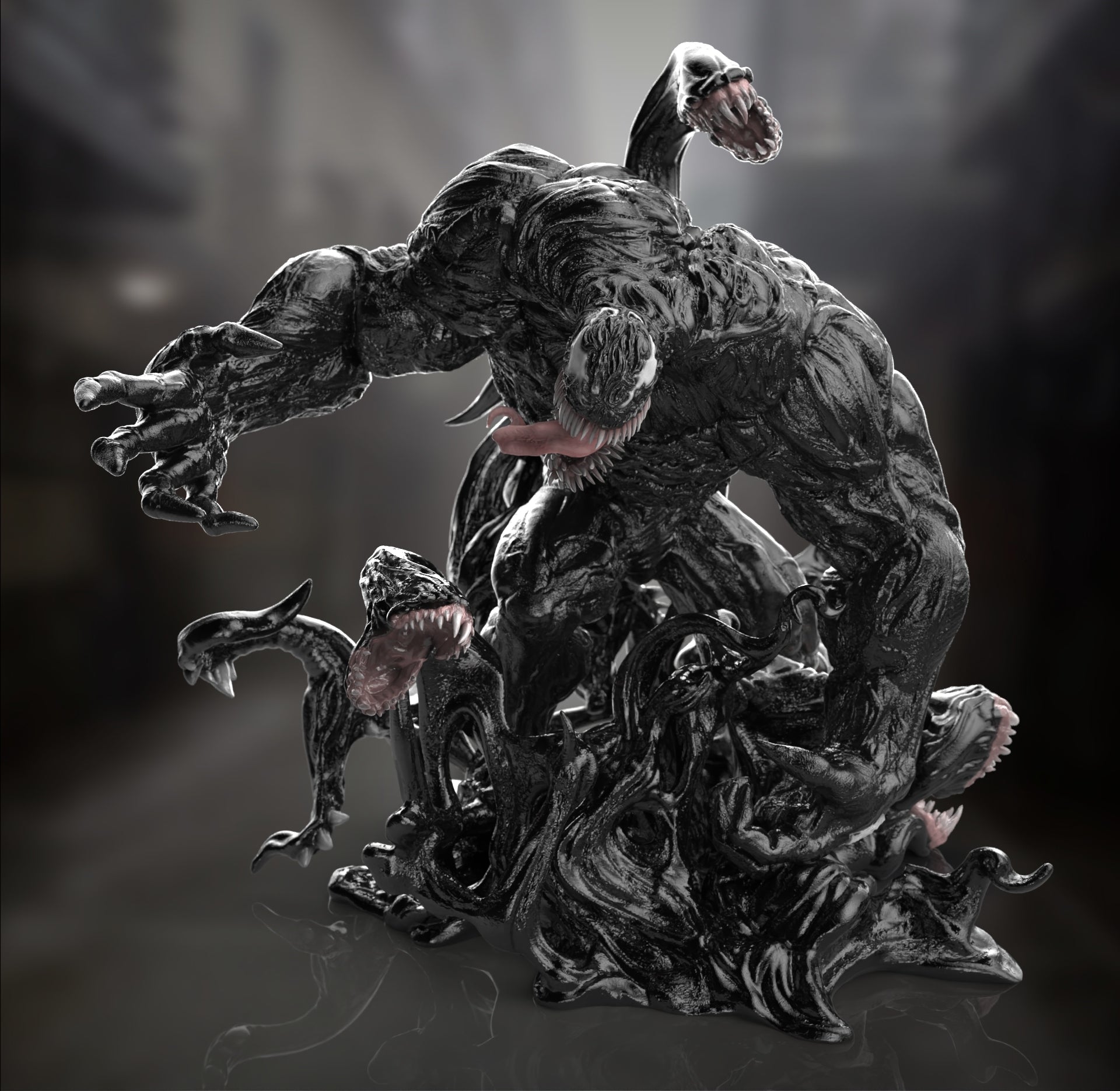 Venom - Marvel Comics 1/8 Scale - 3D Printed Garage Kit ガレージキット Resin Model Scale Figure フィギュア