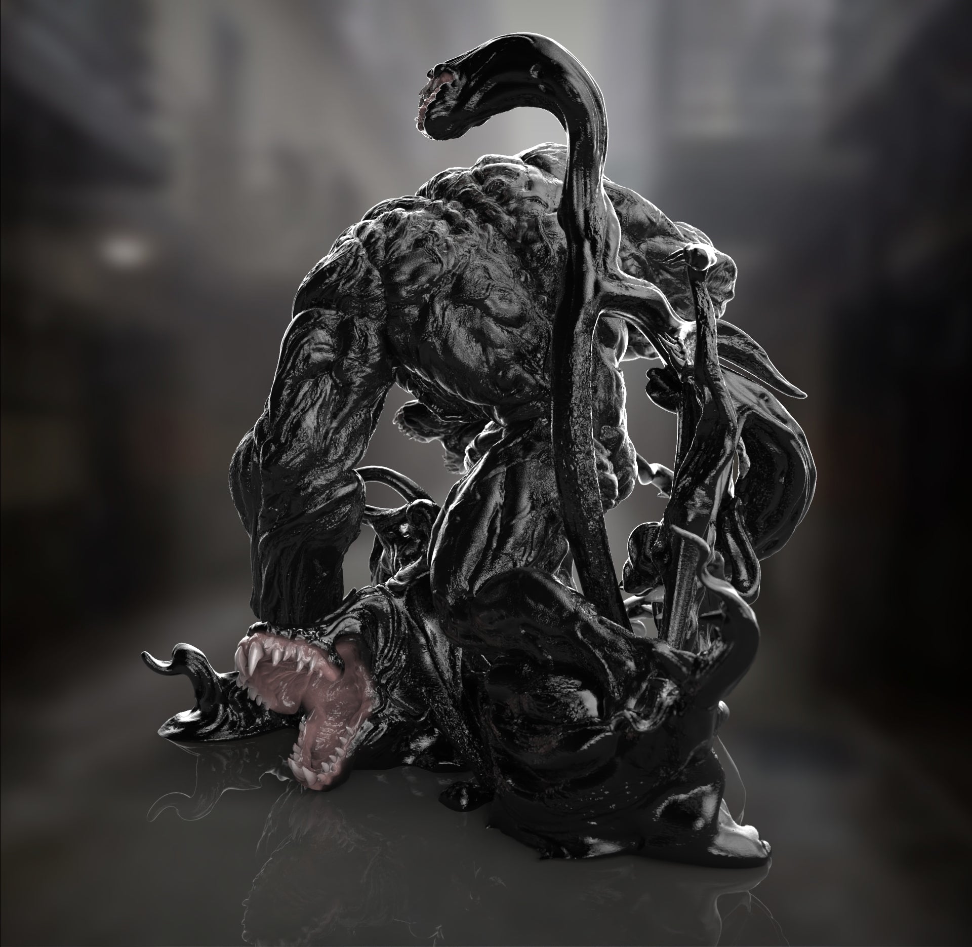 Venom - Marvel Comics 1/8 Scale - 3D Printed Garage Kit ガレージキット Resin Model Scale Figure フィギュア