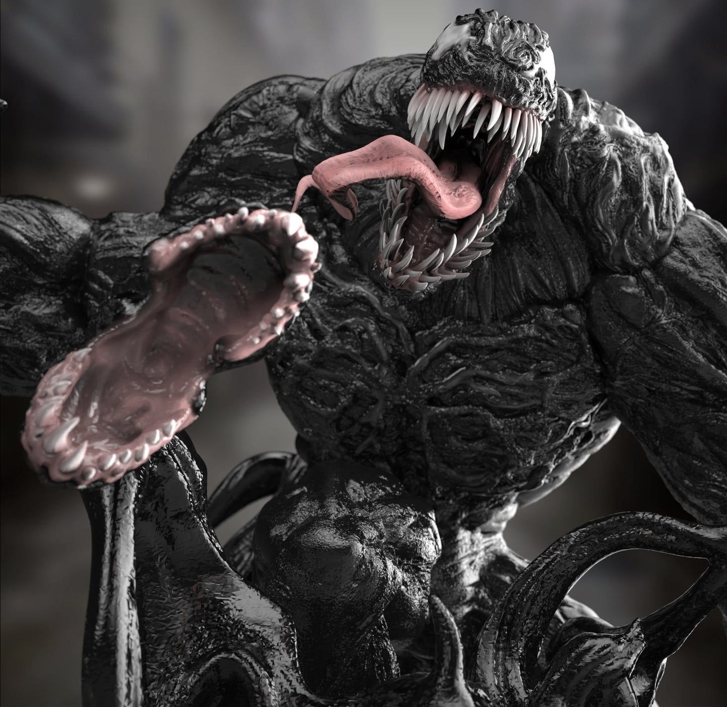 Venom - Marvel Comics 1/8 Scale - 3D Printed Garage Kit ガレージキット Resin Model Scale Figure フィギュア