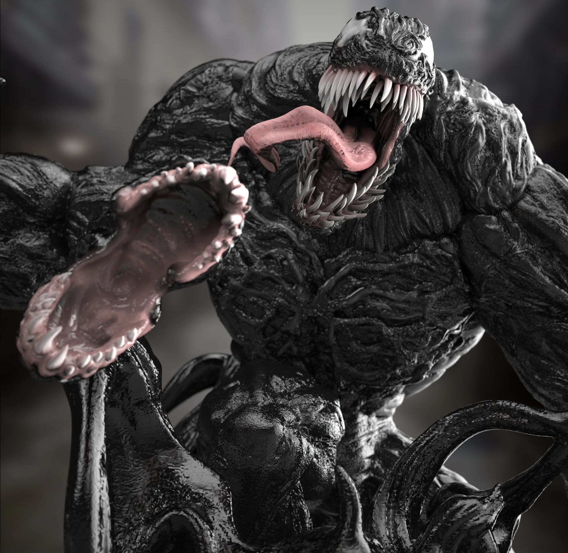 Venom - Marvel Comics 1/8 Scale - 3D Printed Garage Kit ガレージキット Resin Model Scale Figure フィギュア
