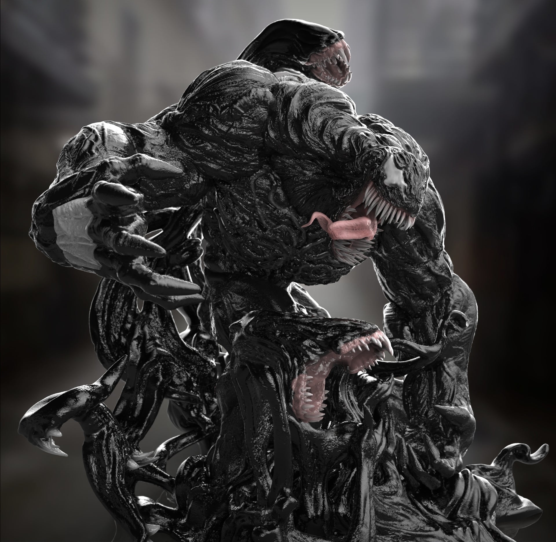 Venom - Marvel Comics 1/8 Scale - 3D Printed Garage Kit ガレージキット Resin Model Scale Figure フィギュア